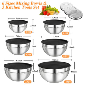 Winproper 304 stainless steel bowls resist dents and corrosion for lasting use