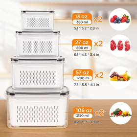 Winproper removable colanders for easy rinsing and drainage.