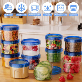 Winproper twist-top lids create a secure seal to prevent leaks