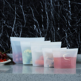 Winrock silicone bag BPA-free, durable for reuse.