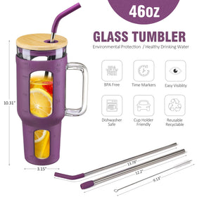 WINSA 46 oz capacity marker helps track daily water intake