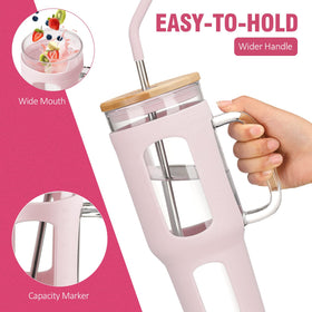 WINSA bamboo lid with silicone sleeve protects drinks and hands.