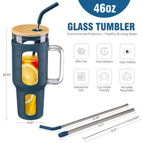 46oz capacity-marker WINSA travel mug helps track daily water intake