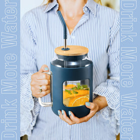 WINSA dishwasher-safe glass mug simplifies cleanup after daily use.
