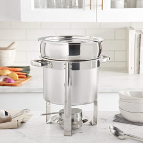 Winware SSLB-15 flat-bottom for even heat distribution when browning
