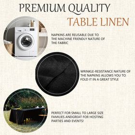 Winwingo easy-care tablecloth is dryable and practical for busy hosts