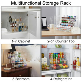 Wiojtry 3-Tier Organizer showcases remotes and chargers for easy reach.