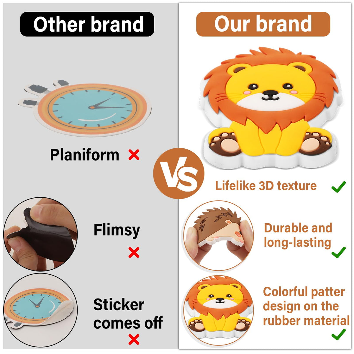 Wiooffen leopard fridge magnet supports fine motor fun and color matching on metal boards