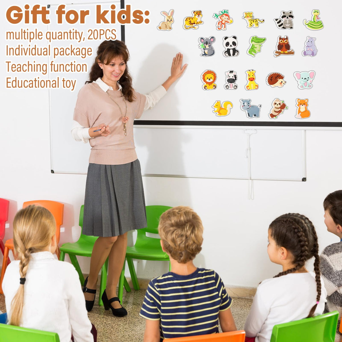 Wiooffen zebra fridge magnet helps kids explore patterns while using a whiteboard or fridge