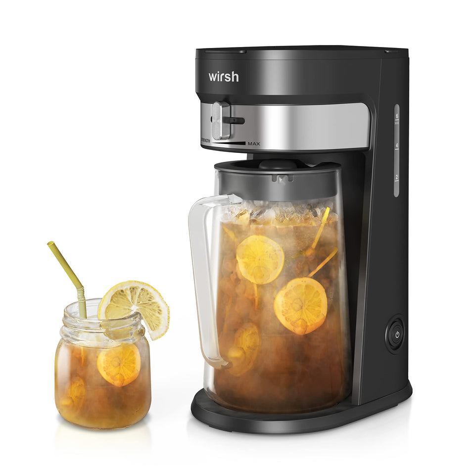 Wirsh iced tea maker with 80 oz glass pitcher for entertaining