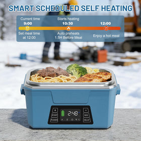 1.2L capacity stainless steel tray ready to hold hearty portions