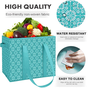 WISELIFE Reusable Bags cardboard-bottom highlights stable base