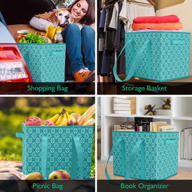 WISELIFE Reusable Bags in car trunk ready for shopping trips