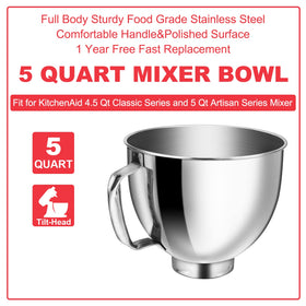 Wiselet 5-quart bowl with sturdy handle for easy pouring