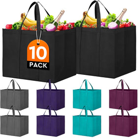 WISELIFE reusable bag showing sturdy ripstop fabric for heavy groceries