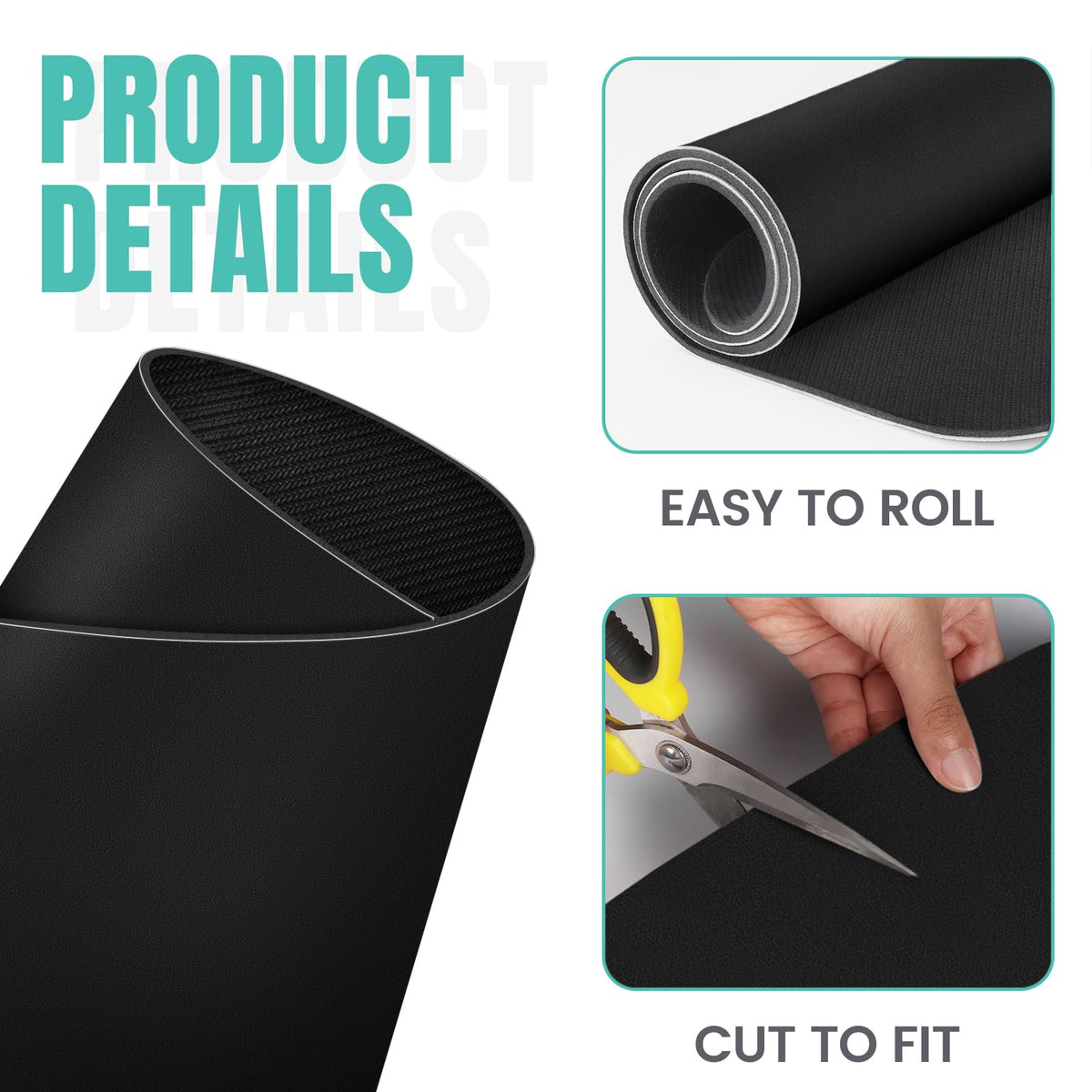 WISELIFE coffee mat can be cut to fit as a multiuse surface.