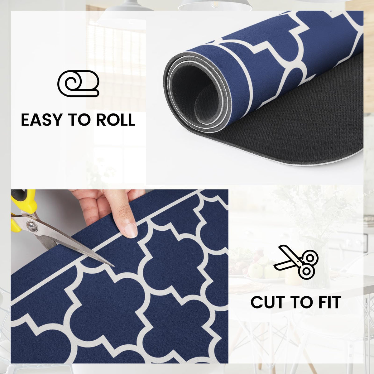 Durable material withstands daily kitchen drying tasks.