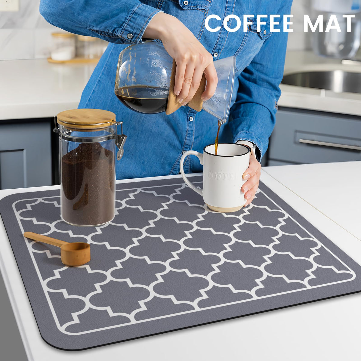 WiseLife dish drying mat durable quality for daily kitchen use