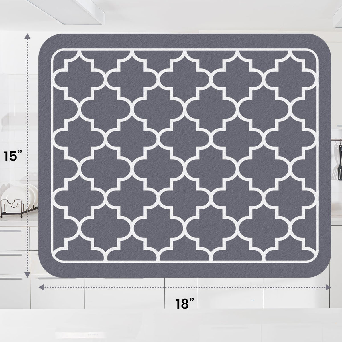 WiseLife dish drying mat easy-clean design resists stains and dries fast