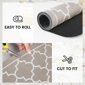 WISELIFE khaki mat with four-leaf clover pattern for subtle style