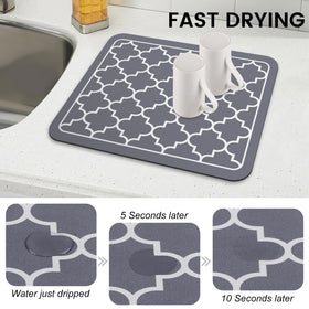 WiseLife dish drying mat roll-up storage for compact kitchen organization