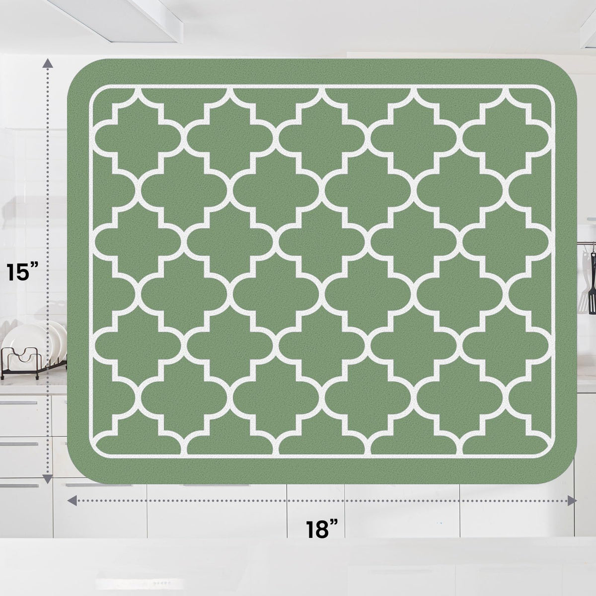 WISELIFE two-sizes-15x18-16x24 mat fits your space and dries quickly.