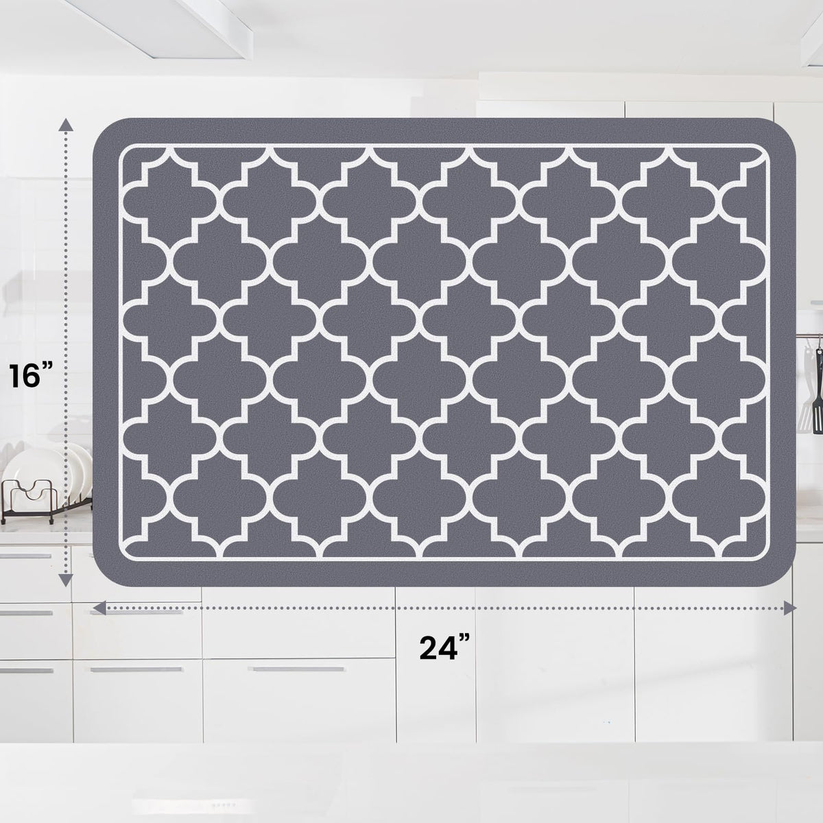 WISELIFE dish drying mat rolled up for compact storage.