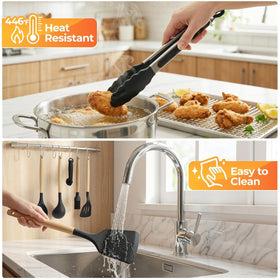 WISELIFE ergonomic wooden handles for comfortable, cool grip