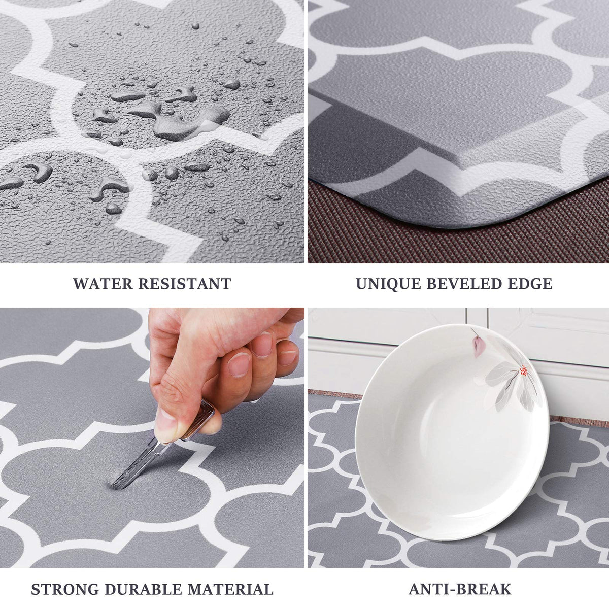 WISELIFE cushioned-foam mat adds comfort for standing tasks by sink or stove.