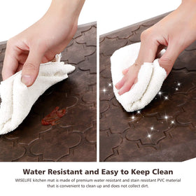 WISELIFE kitchen mat is easy to clean after spills and splashes.
