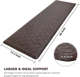 WISELIFE non-slip backing keeps the mat in place on busy kitchen floors
