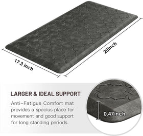 WISELIFE mat with beveled edge and non-slip backing keeps it in place.