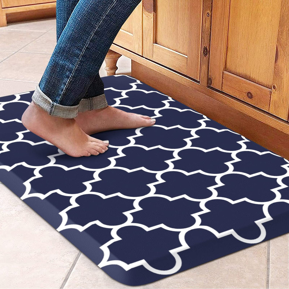 WISELIFE kitchen runner blue provides comfortable standing surface.