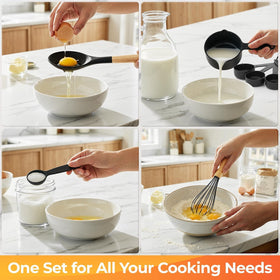 WISELIFE measuring cups and ladle for precise kitchen tasks