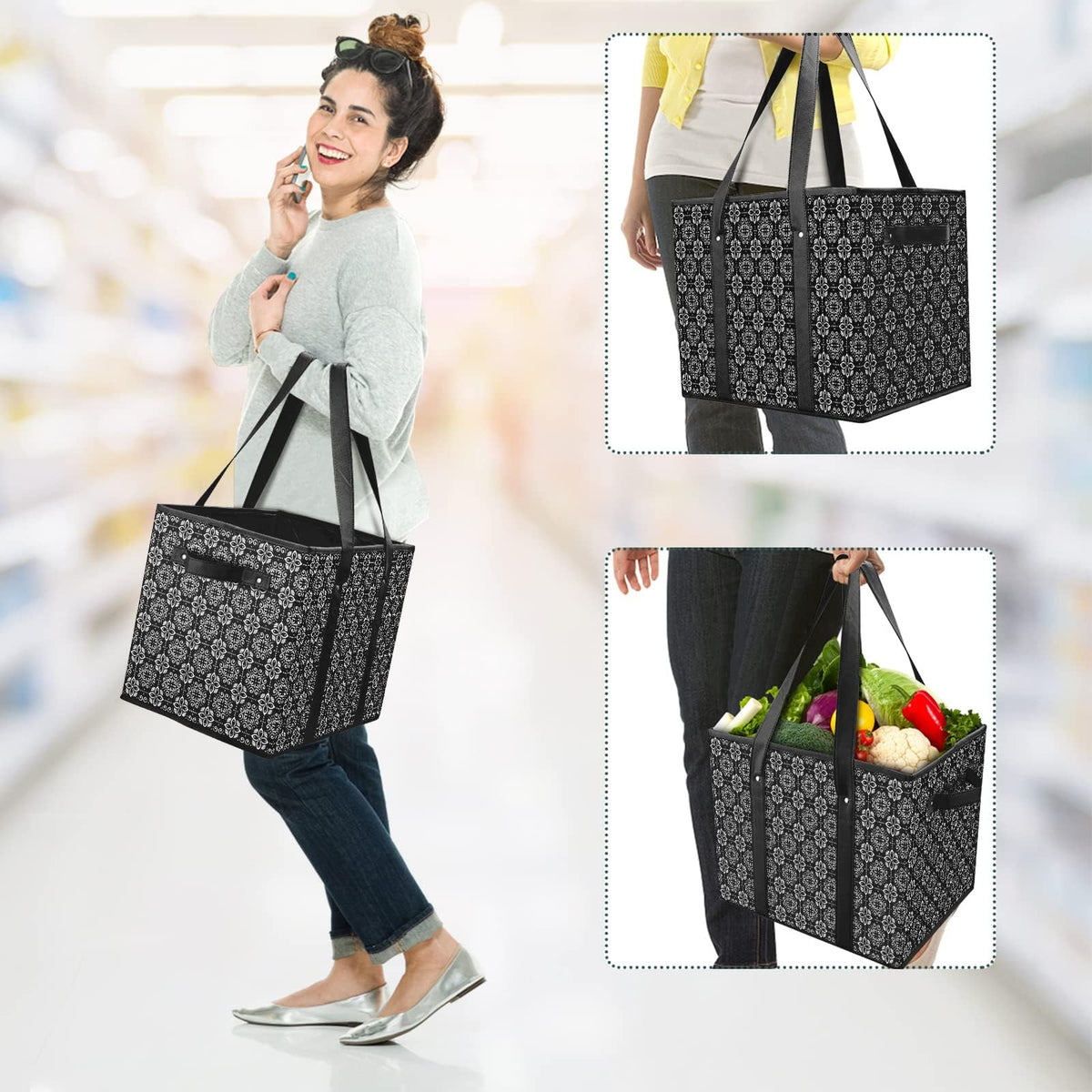 WiseLife multi purpose organizer bag suitable for groceries and travel