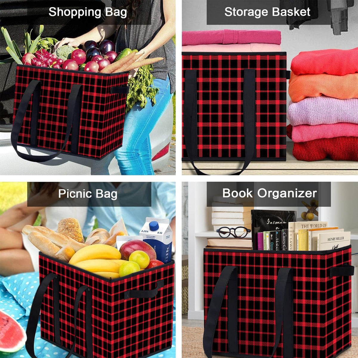 WISELIFE versatile tote suits clothes, shoes, snacks, and picnics.