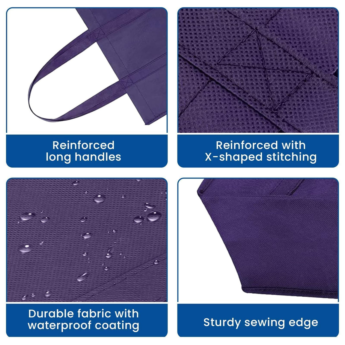 WISELIFE reusable bag folds flat for car, kitchen storage