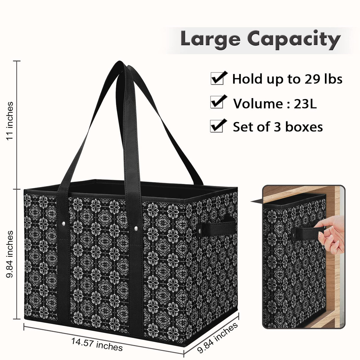 WISELIFE bags’ cardboard bottom supports stability in car or stand
