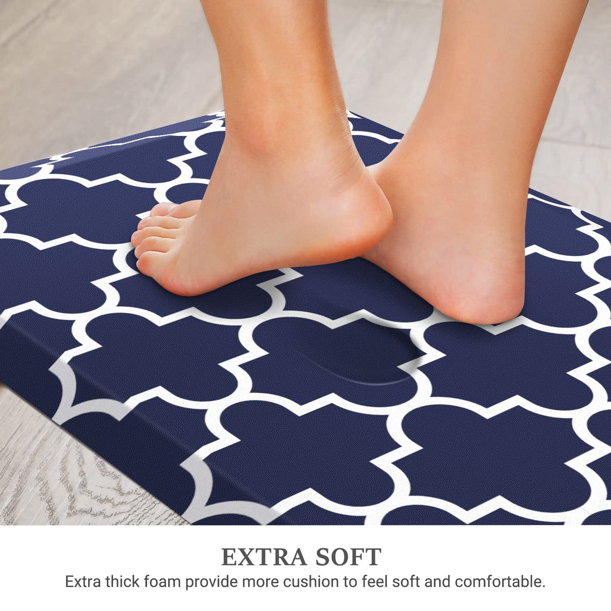 WISELIFE waterproof kitchen mat keeps floors dry during cooking and cleaning.