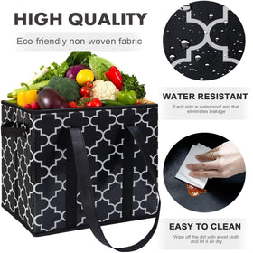 WISELIFE rigid structure with cardboard insert supports upright bag.