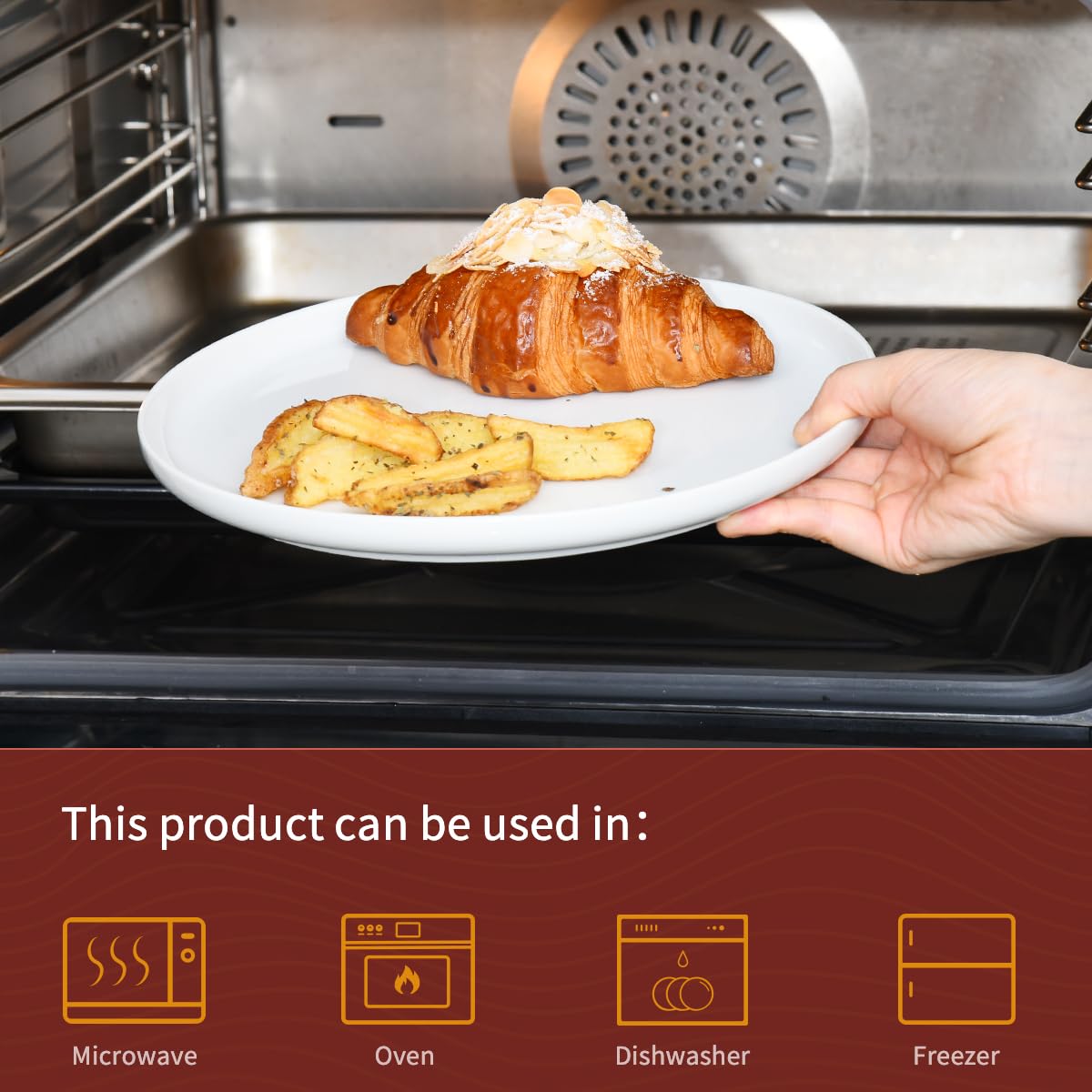 WishDeco porcelain plates are dishwasher safe for easy cleaning.
