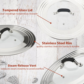 WishDirect lid made of stainless steel and tempered glass for durability