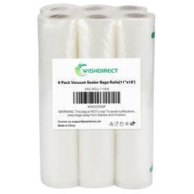 WishDirect vacuum-sealer bag roll with embossed texture for durable seals