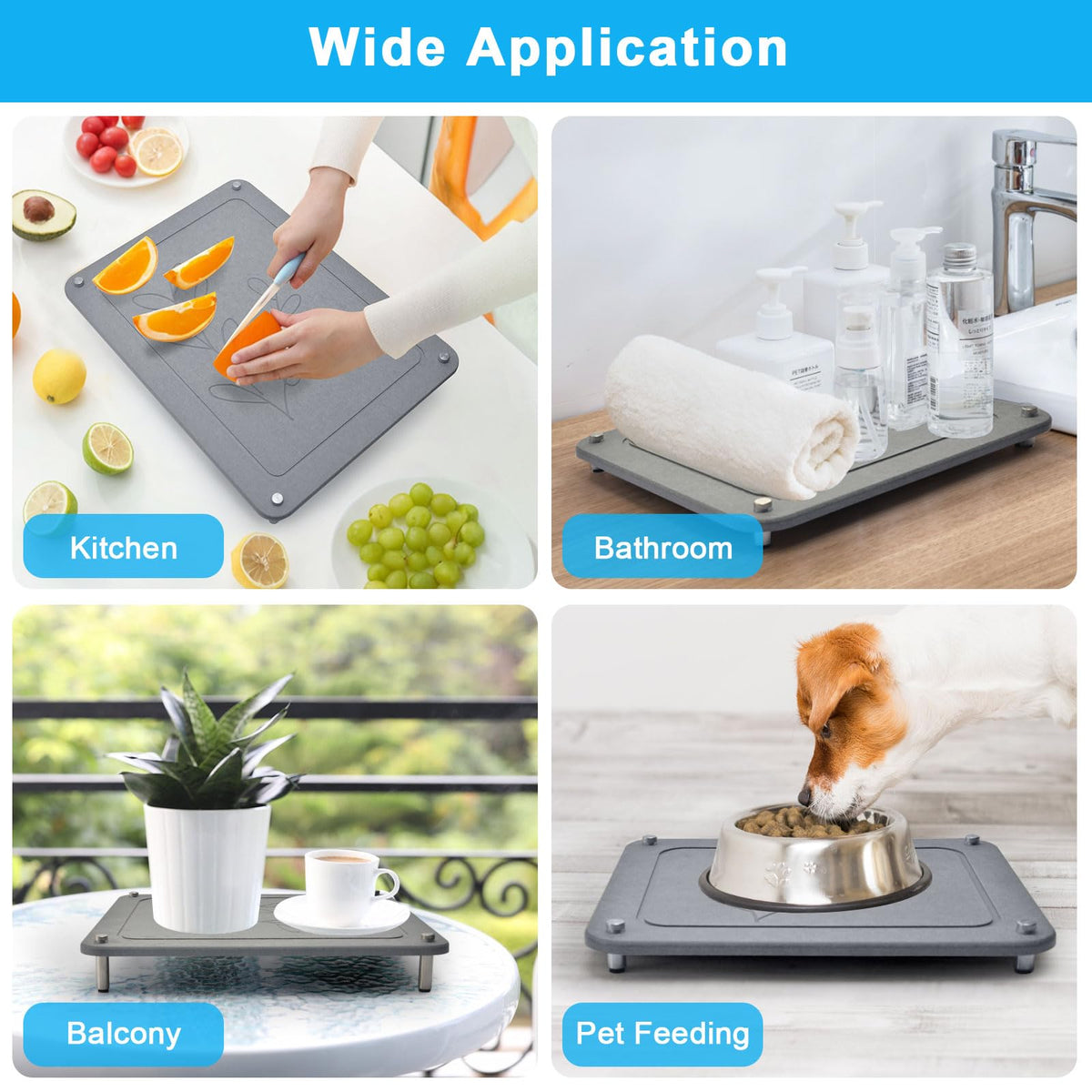 Wishfly leaf drying mat highlights high absorbency for fast air drying