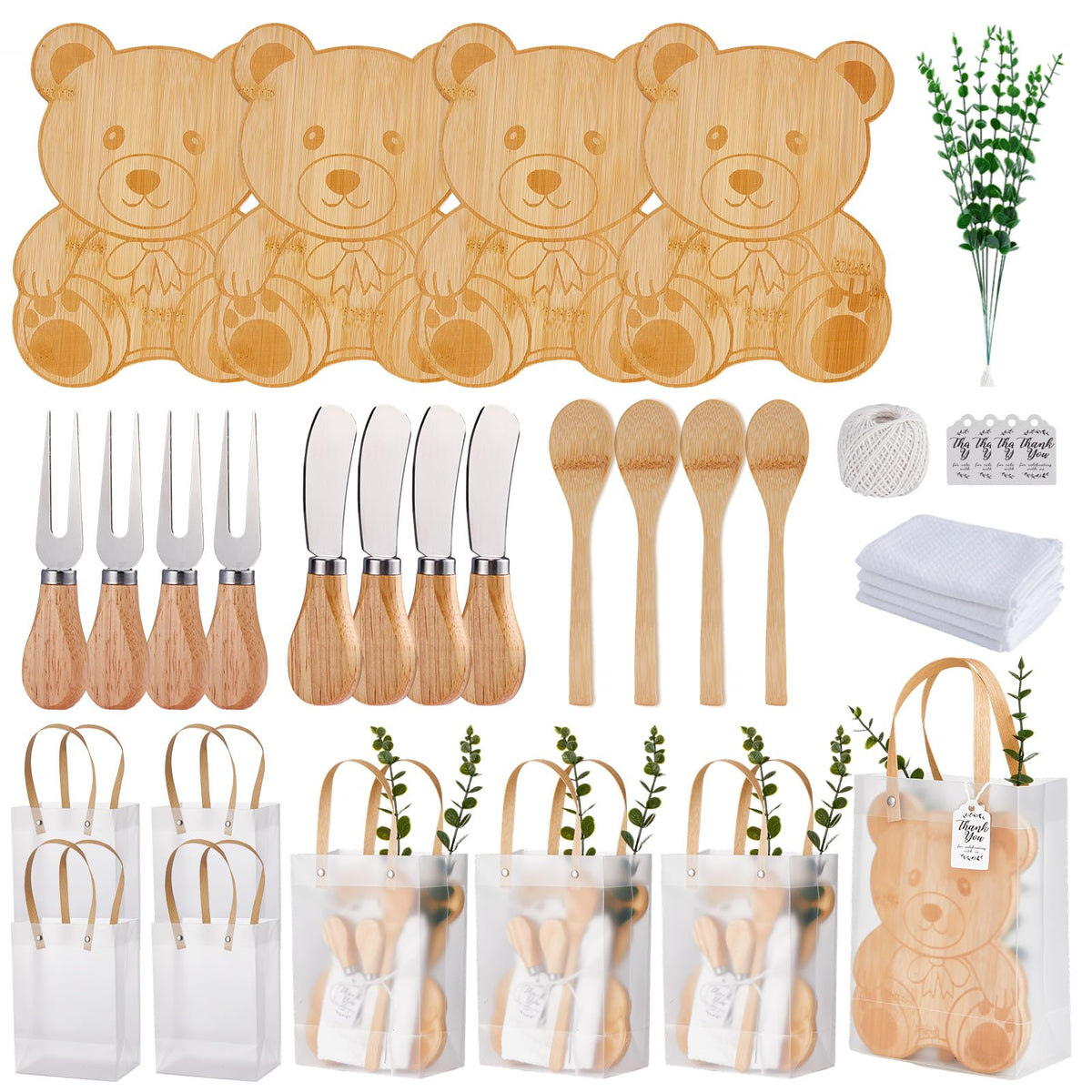 Wishfond bear shaped cheese boards for elegant baby showers and prizes