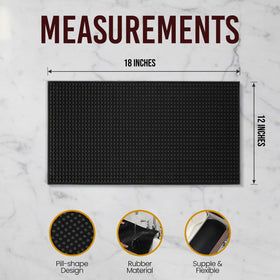 Wishmart bar mat showing non-slip surface for stable placement
