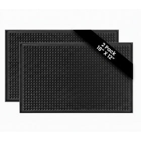 Wishmart rubber bar mat 18x12 set protects counters from spills