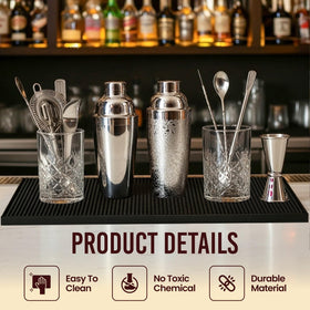 Wishmart rubber bar mats highlight durable material for daily use