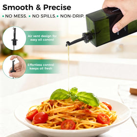 WISIMMALL four-bottle dispenser set ready for versatile kitchen use.