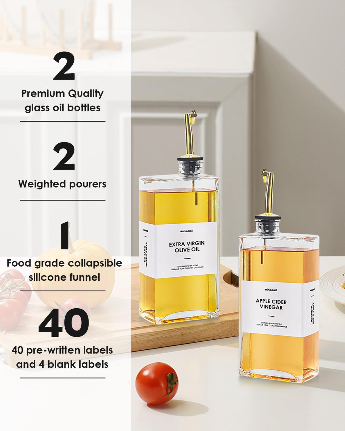 WISIMMALL convenient oil and vinegar dispenser for everyday cooking tasks.